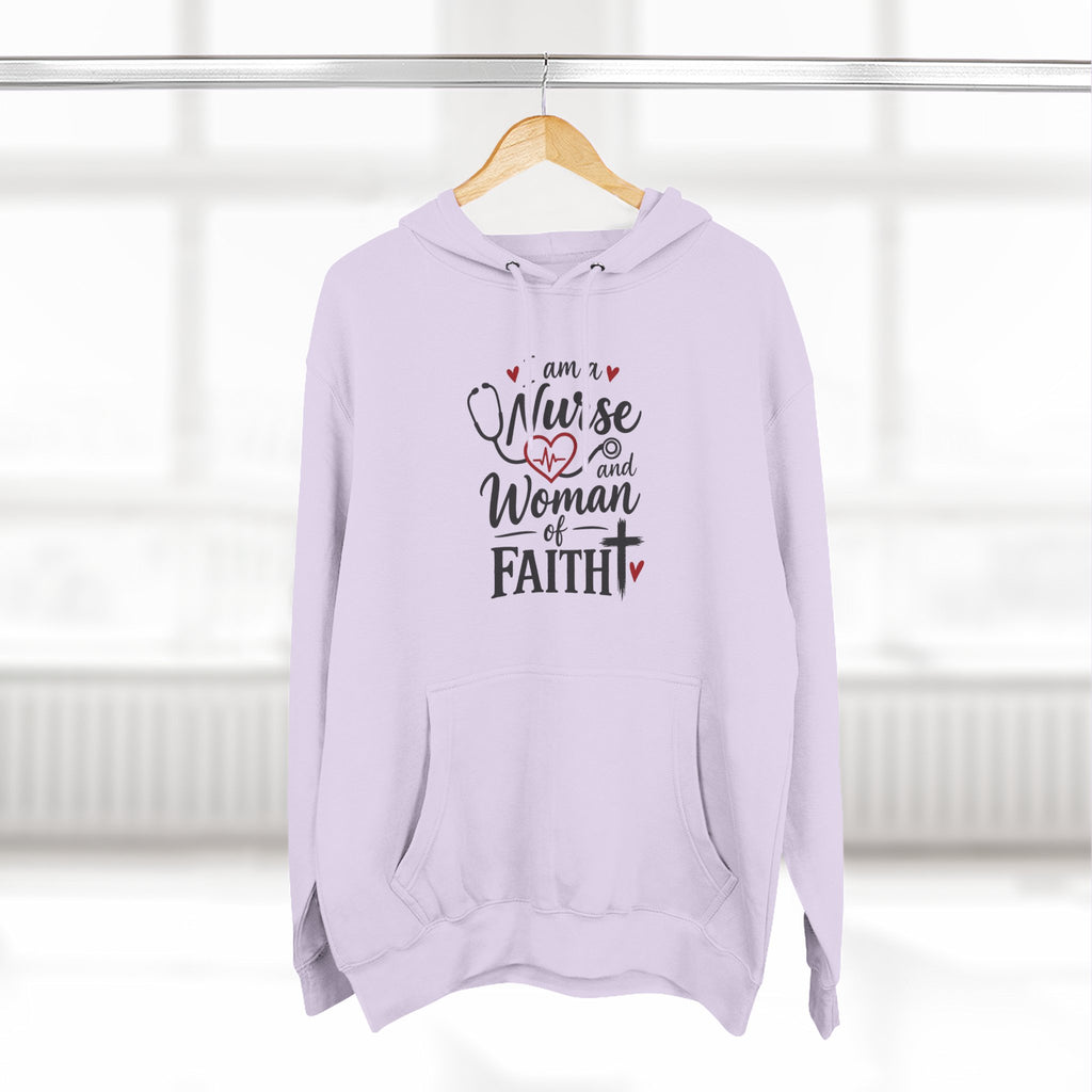 Nurse and Woman of Faith Hoodie — Inspirational Christian Healthcare Gift
