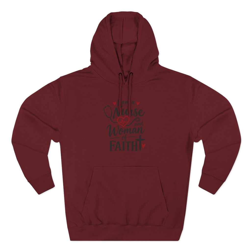 Nurse and Woman of Faith Hoodie — Inspirational Christian Healthcare Gift