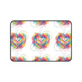 Colorful Heart Nurse Desk Mat — Rainbow Medical Symbol Mouse Pad