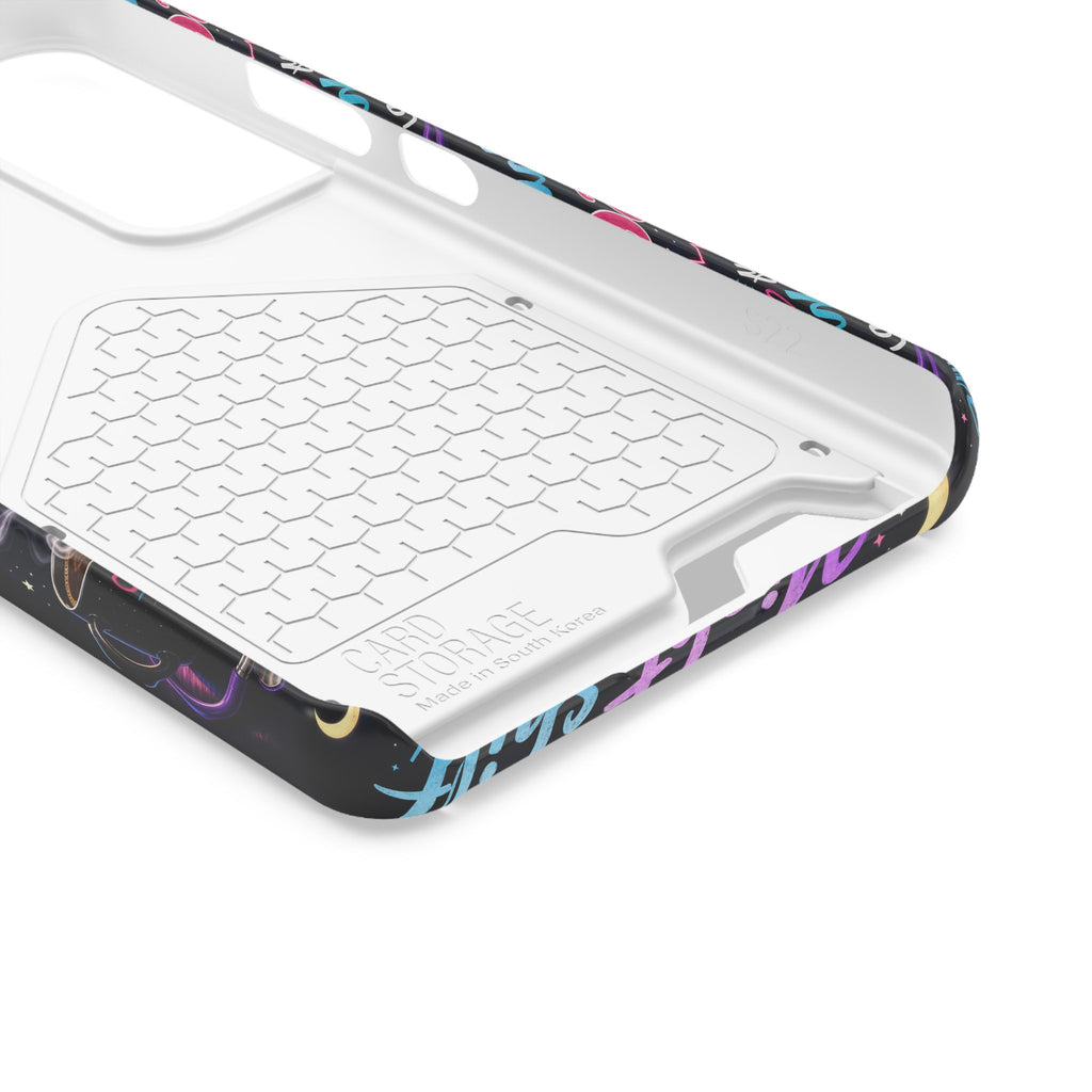 Night Shift Nurse Phone Case with Card Holder — "Fueled by Midnight Coffee"