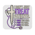 Christian Nurse Mouse Pad — "I Don't Just Treat Patients" Stethoscope & Cross Faith Gift