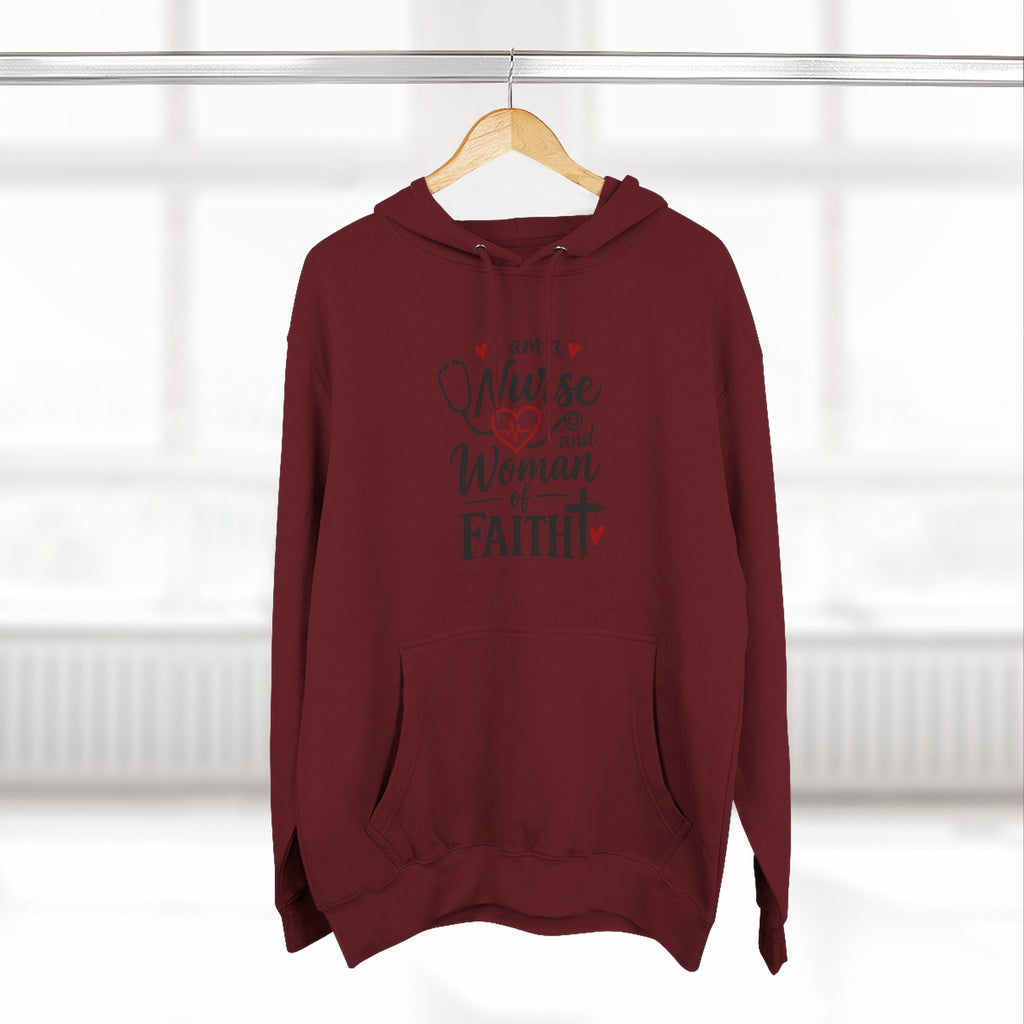 Nurse and Woman of Faith Hoodie — Inspirational Christian Healthcare Gift
