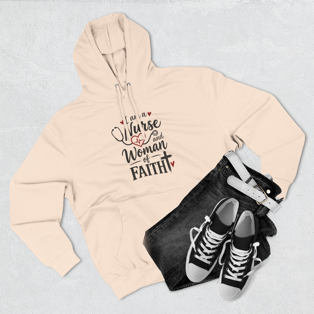 Nurse and Woman of Faith Hoodie — Inspirational Christian Healthcare Gift