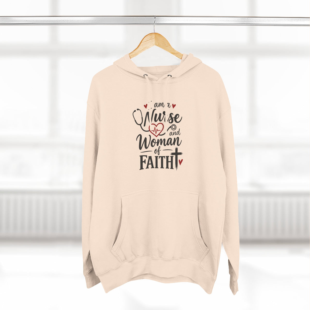 Nurse and Woman of Faith Hoodie — Inspirational Christian Healthcare Gift