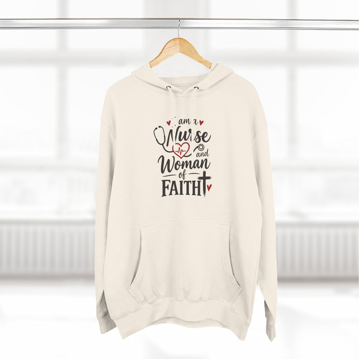 Nurse and Woman of Faith Hoodie — Inspirational Christian Healthcare Gift